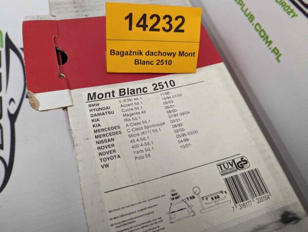 Bagażnik dachowy bazowy Mont Blanc 2510