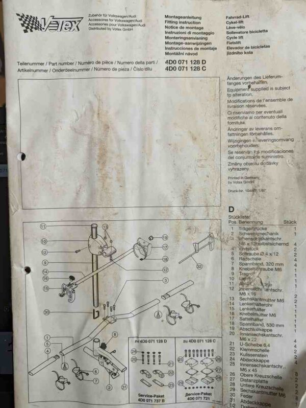 Uchwyt bagażnik rowerowy Votex