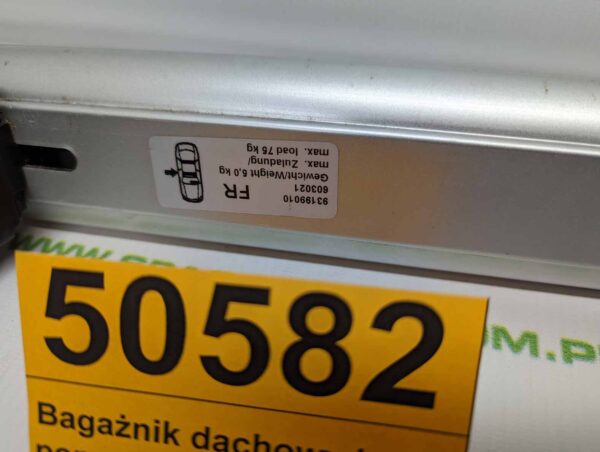 Bagażnik dachowy bazowy belki poprzeczki Opel Zafira B 2005-2011