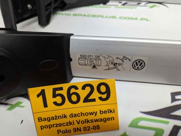 Bagażnik dachowy bazowy belki poprzeczki Volkswagen Polo 5 9N 02-09