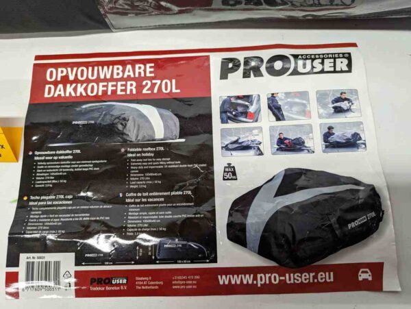 Box boks bagażnik dachowy box miekki ProUser 270