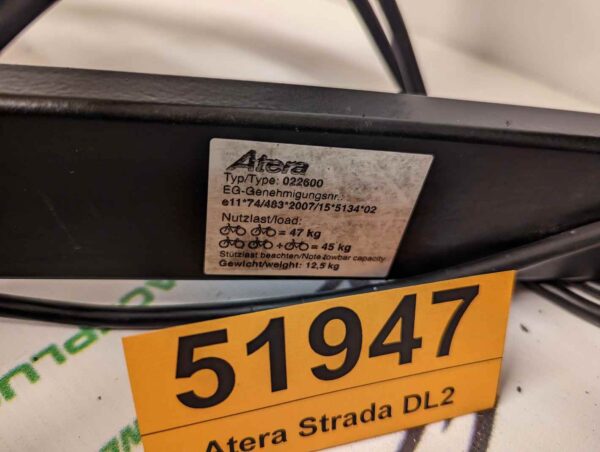 Uchwyt bagażnik rowerowy na hak na 2 rowery Atera Strada DL2