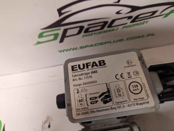 Uchwyt bagażnik rowerowy na hak na 2 rowery Eufab Jake