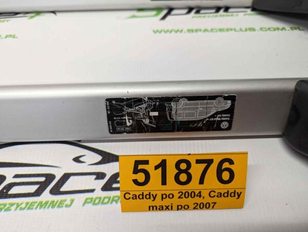 Bagażnik dachowy bazowy belki poprzeczki Caddy po 2004, Caddy maxi po 2007
