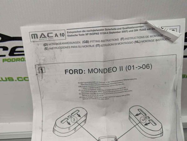 Bagażnik dachowy bazowy MAC A10 Ford Mondeo