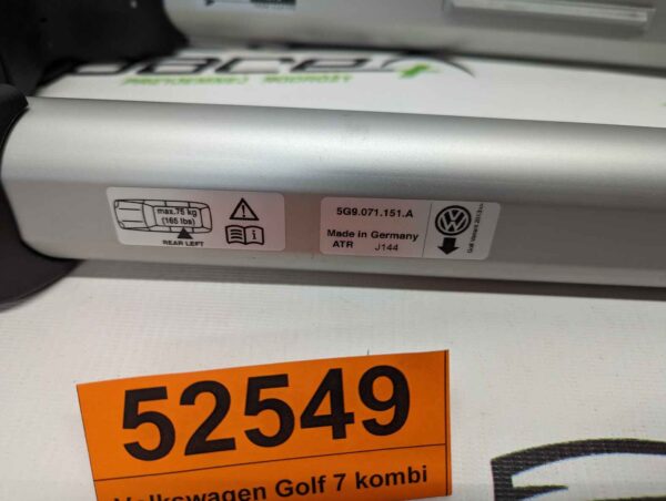 Bagażnik dachowy bazowy belki poprzeczki Volkswagen Golf 7 kombi