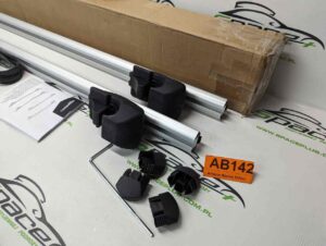 Bagażnik dachowy bazowy belki poprzeczki Amazon Basics 142cm B083T54H2S na otwarte relingi.