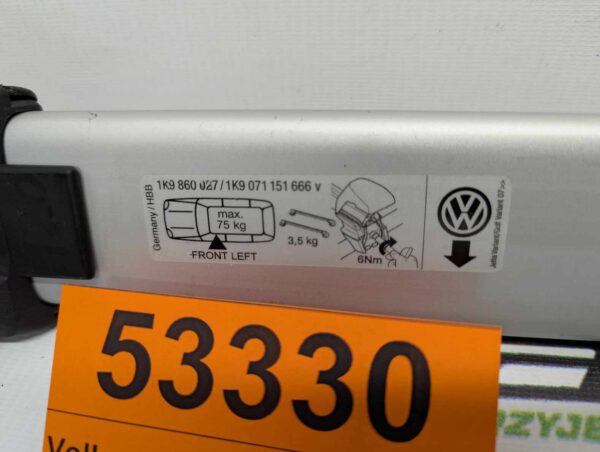 Bagażnik dachowy bazowy belki poprzeczki Oryginał Volkswagen Golf 5, 6, Jetta