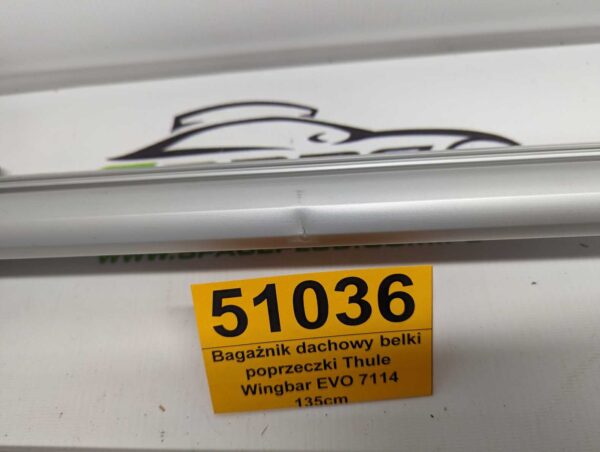 Bagażnik dachowy bazowy belki poprzeczki Thule Wingbar EVO 7114, 711400 135cm