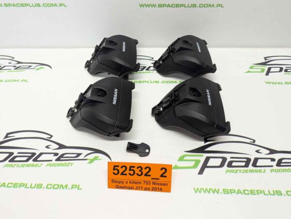 PXL_20250730_151214374_scaled.jpg Stopy bagażnika dachowego z kitem do samochodu Nissan Qashqai J11 po 2014 na relingi.
