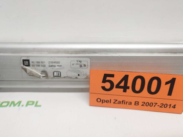 Bagażnik dachowy bazowy belki poprzeczki Opel Zafira B 2007-2014