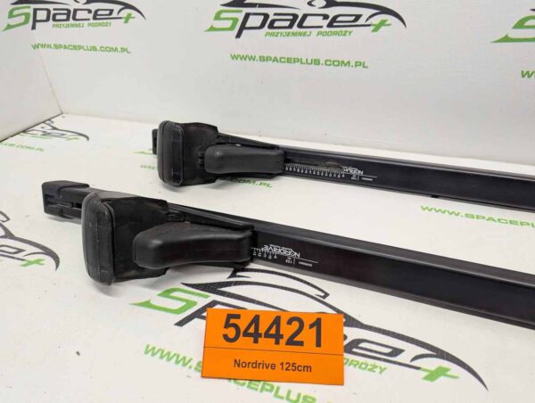 Bagażnik dachowy bazowy belki poprzeczki na otwarte relingi Nordrive 125cm