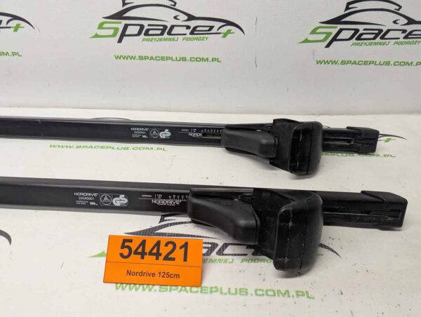 Bagażnik dachowy bazowy belki poprzeczki na otwarte relingi Nordrive 125cm