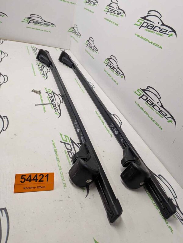 Bagażnik dachowy bazowy belki poprzeczki na otwarte relingi Nordrive 125cm
