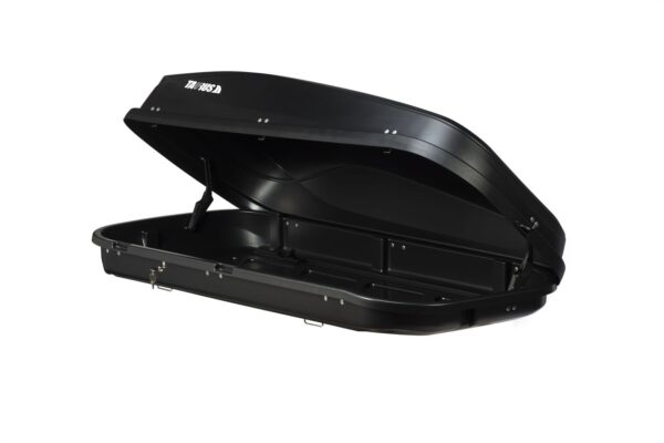 Bagażnik box dachowy Taurus Easy 430 czarny matowy. 180x78x44