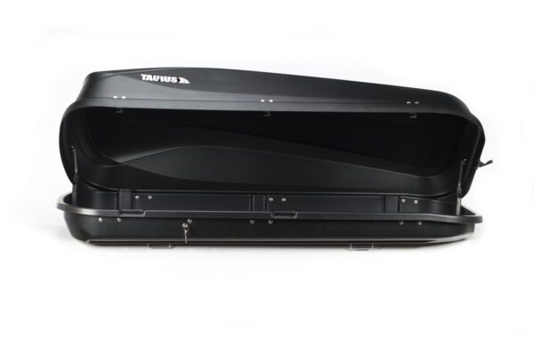 Bagażnik box dachowy Taurus Easy 430 czarny matowy. 180x78x44