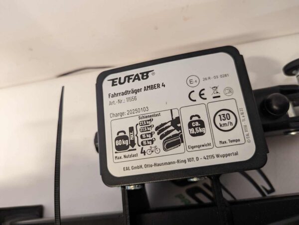 Uchwyt bagażnik rowerowy platforma na hak na 4 rowery Eufab Amber 4