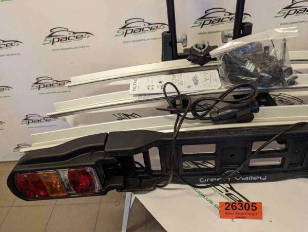 Uchwyt bagażnik rowerowy platforma na hak na 3 rowery Green Valley Tilting