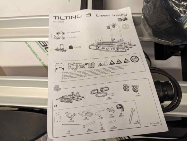 Uchwyt bagażnik rowerowy platforma na hak na 3 rowery Green Valley Tilting