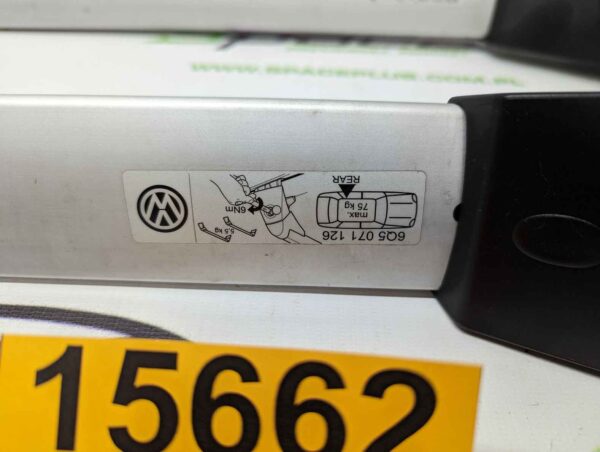 Bagażnik dachowy bazowy belki poprzeczki Volkswagen Polo sedan 03-09