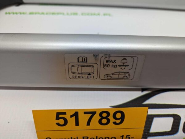 Bagażnik dachowy bazowy belki poprzeczki Oryginał Suzuki Baleno 15-