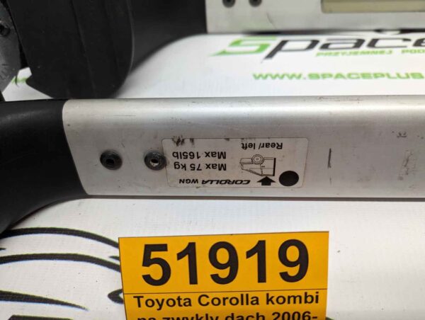 Bagażnik dachowy bazowy belki poprzeczki Toyota Corolla kombi na zwykly dach 2006-2013