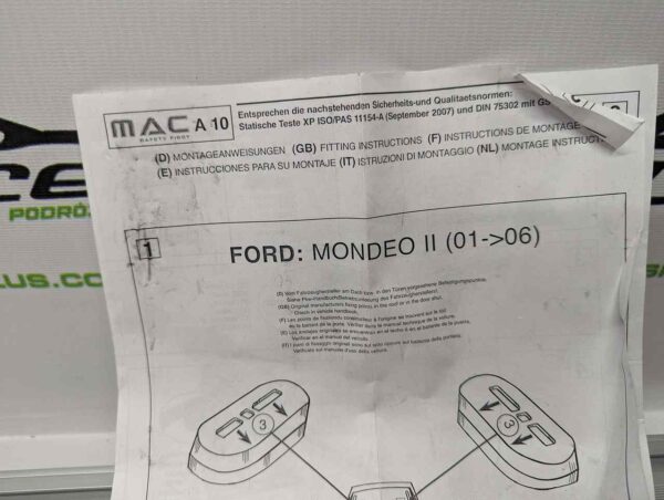 Bagażnik dachowy bazowy MAC A10 Ford Mondeo