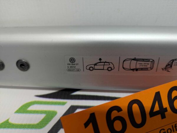 Bagażnik dachowy bazowy belki poprzeczki Volkswagen Golf 7 hatchback 3d