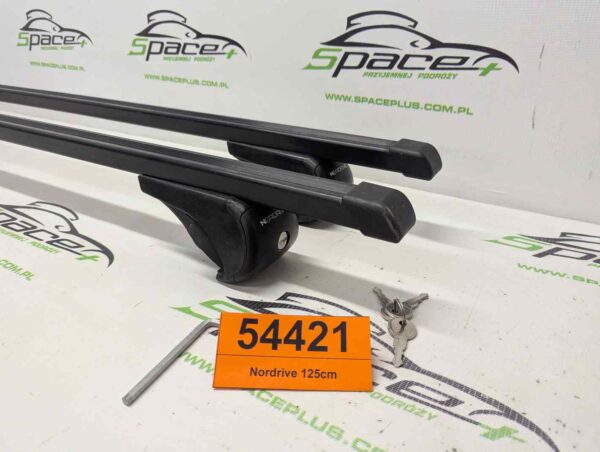 Bagażnik dachowy bazowy belki poprzeczki na otwarte relingi Nordrive 125cm