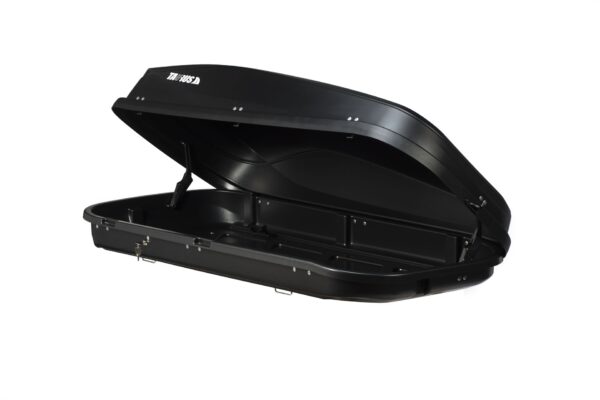 Bagażnik box dachowy Taurus Easy 430 czarny matowy. 180x78x44