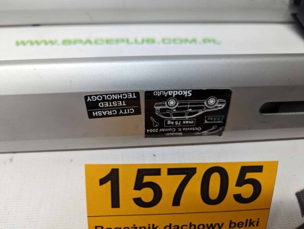 Bagażnik dachowy bazowy belki poprzeczki Skoda Octavia 2 kombi